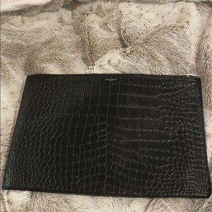 Saint Laurent clutch bag crocodile calfskin